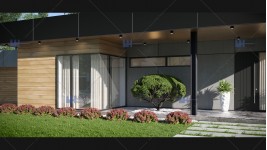 Proiect personalizat casa moderna cu placare HPL - Bucuresti